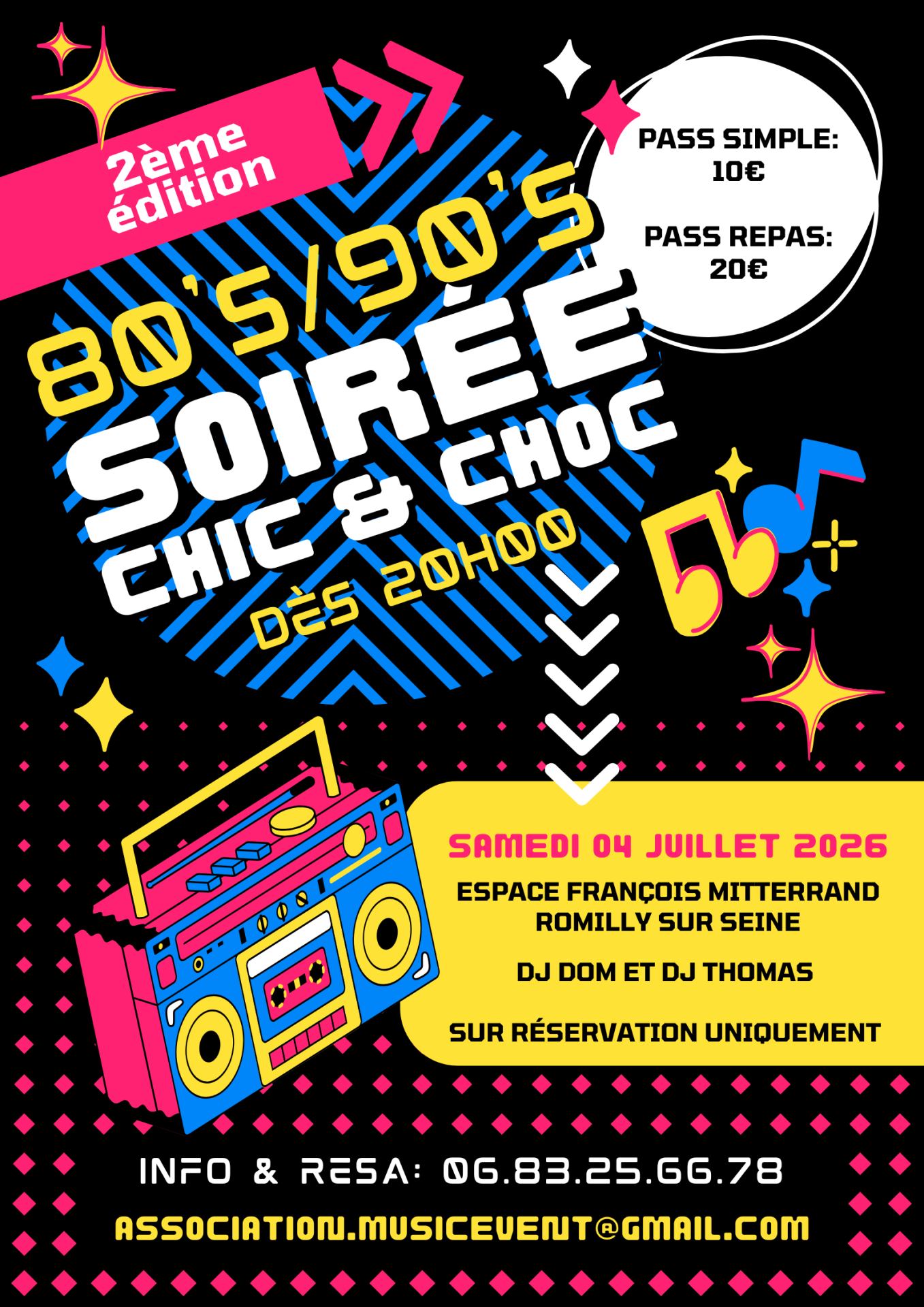 Affiche soiree 80